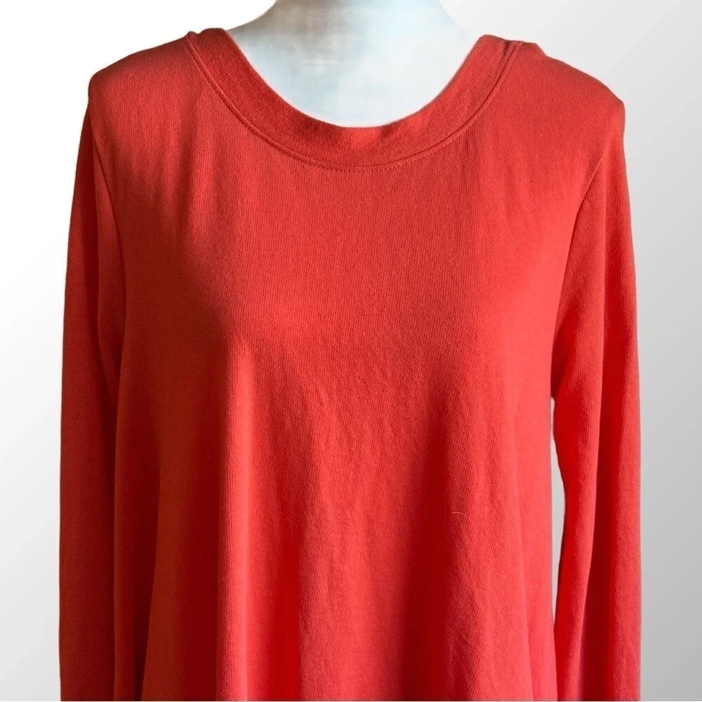Free People Beach Top Size M/L Poppy Beatnik Coral Scoop‎ Back Tunic Swing Dress